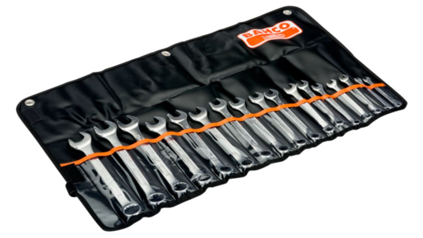 Bahco 111M Series 17-Piece Spanner Set, 6, 7, 8, 9, 10, 11, 12, 13, 14, 15, 16, 17, 18, 19, 20, 21, 22 mm