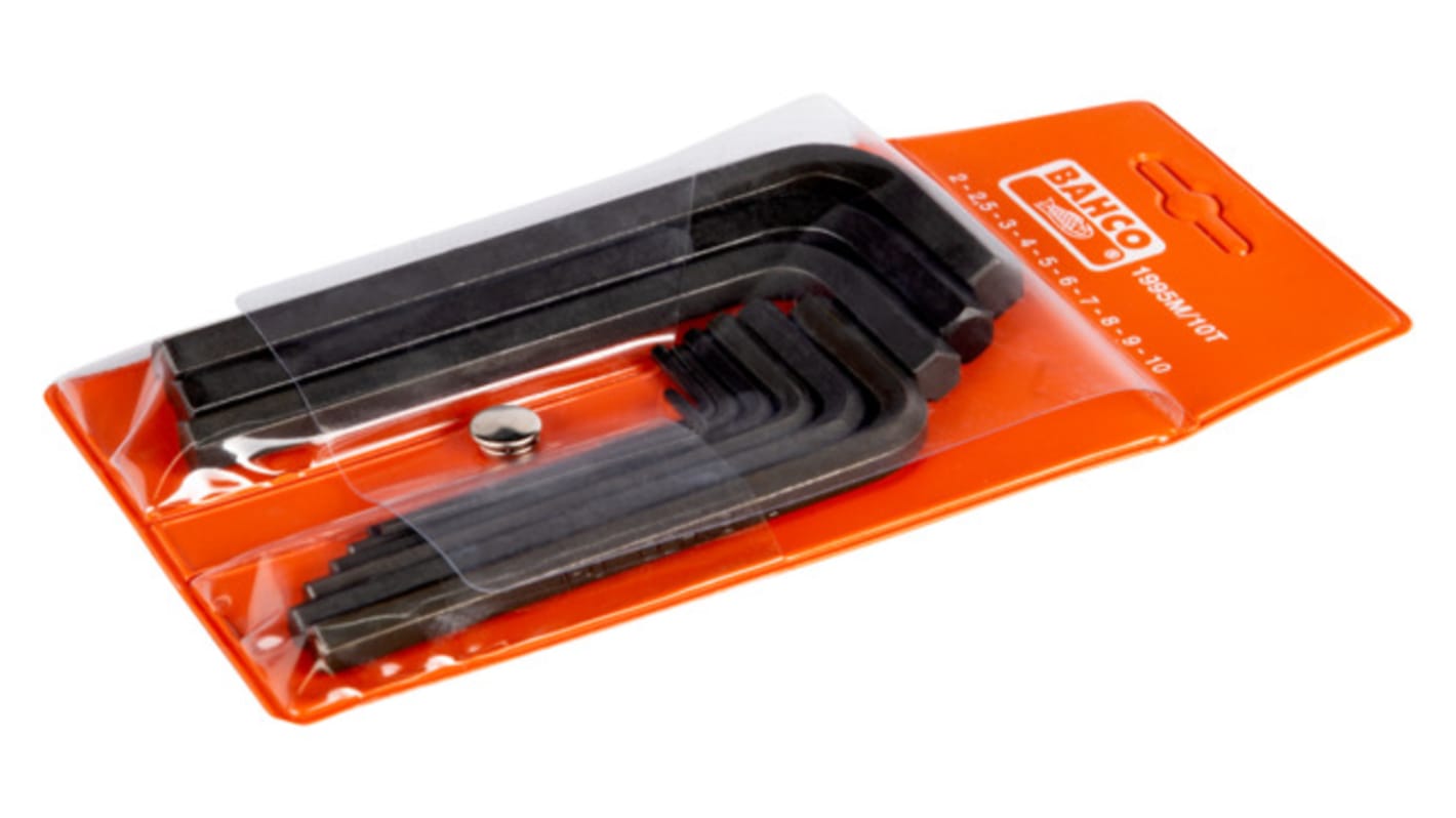 Bahco 10 piece, 2.5 mm, 2 mm, 3 mm, 4 mm, 5 mm, 6 mm, 7 mm, 8 mm, 9 mm, 10 mm