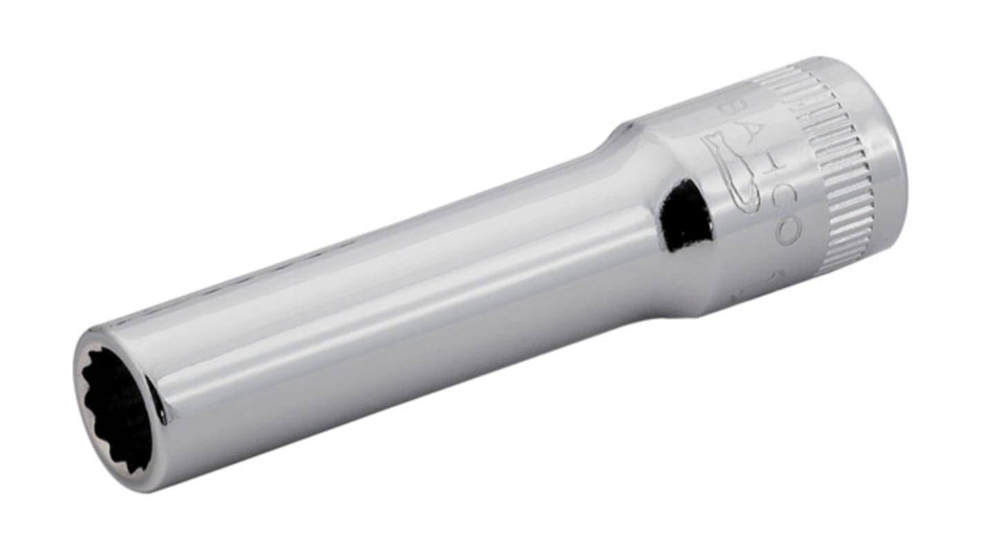 Bahco 1/4 in Drive 9/16in Standard Socket, 9/16in, 50.6 mm Overall Length