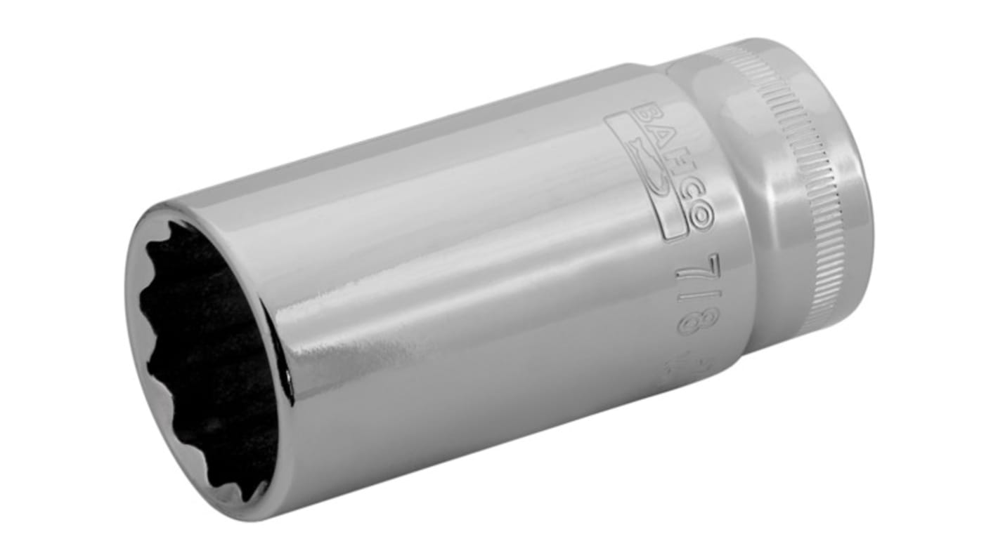 Bahco 3/8 in Drive 1/4in Standard Socket, 1/4in, 63 mm Overall Length
