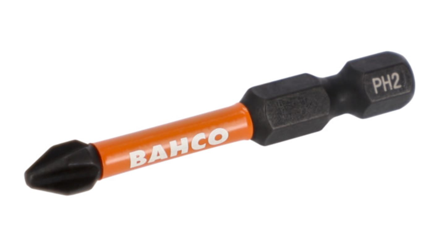 Bahco Screwdriver Bit, PH1 Tip, 1/4 in Drive, 50 mm Overall