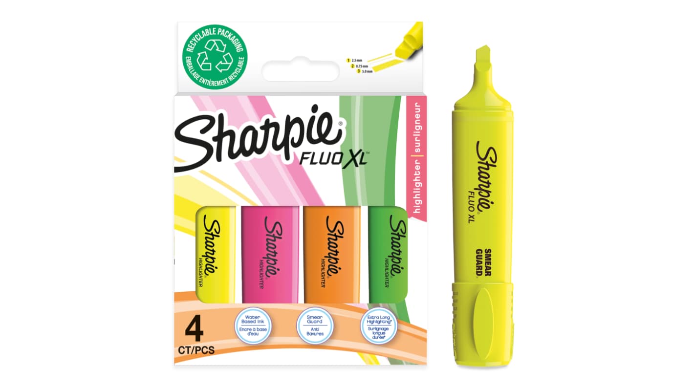Sharpie Green, Orange, Pink, Yellow Highlighter Pen