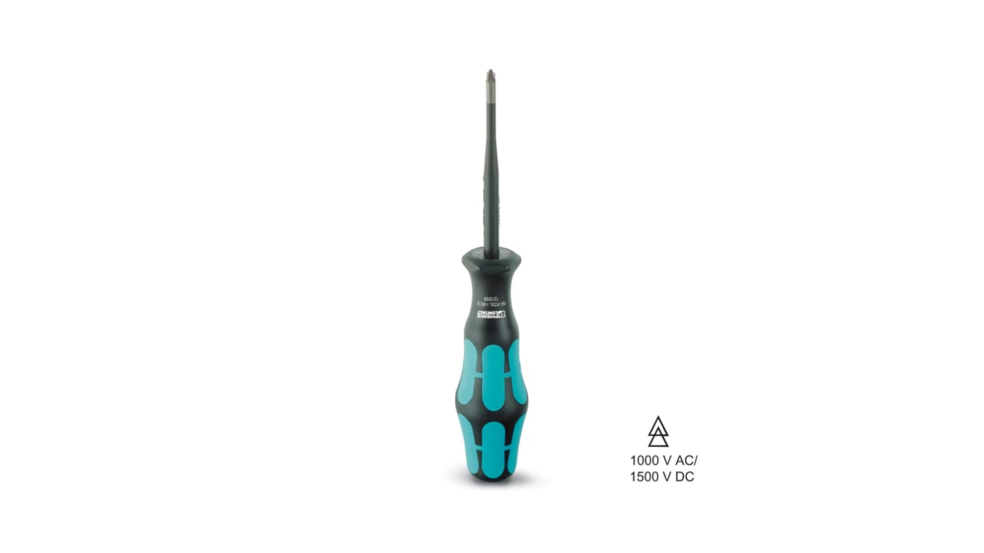 Phoenix Contact Plusminus Pozidriv Phillips, PZ 1 Tip, 80 mm Blade, VDE/1000V, 178 mm Overall