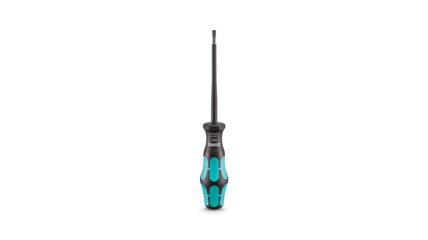 Phoenix Contact Slotted Insulated Screwdriver, 1.0 x 4.0 mm Tip, 100 mm Blade, VDE/1000V, 198 mm Overall