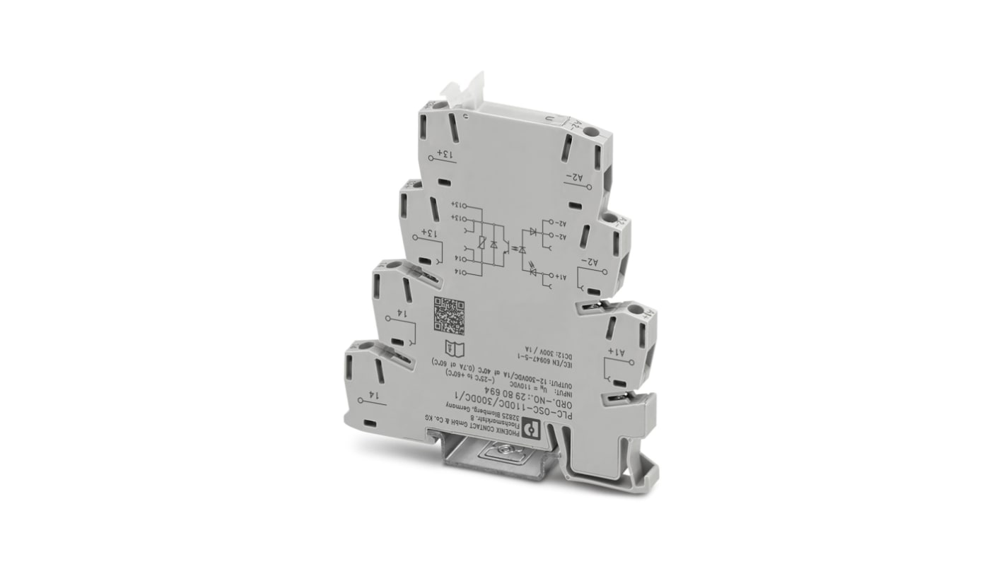 Phoenix Contact PLC Series Solid State Relay, 1 A Load, DIN Rail Mount