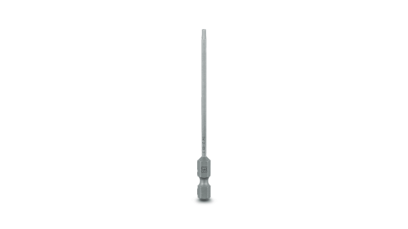 Phoenix Contact 2 x 89 毫米六角六角刀头, 螺丝刀工具1/4 英寸 六角驱动头, 89 mm总长