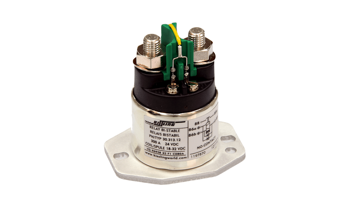 TE Connectivity Panel Mount Power Relay, 9/16V Coil, 300A Switching Current, SPST-NO