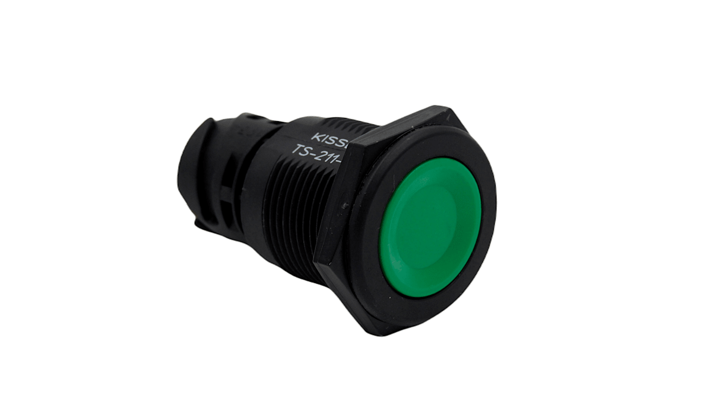 TE Connectivity KISSLING Series TS Series Push Button Switch, Momentary, Panel Mount, 30.5mm Cutout, SPDT, 9 →