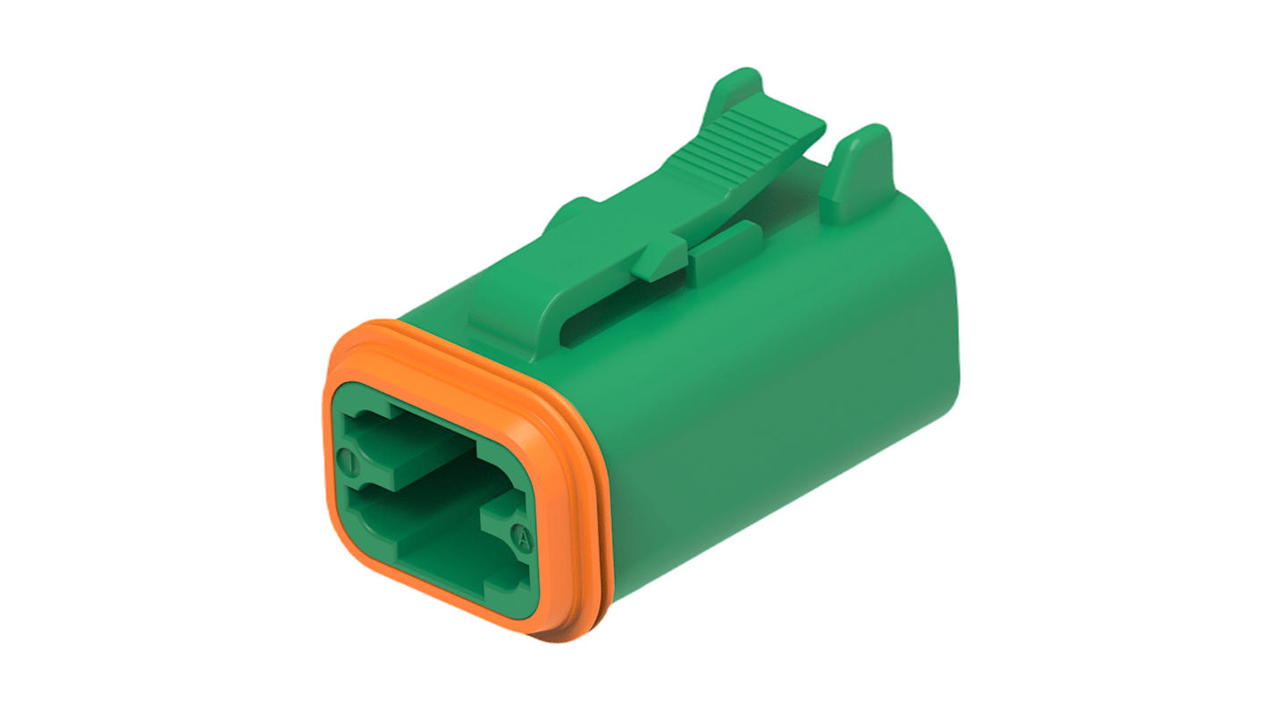 Conector de automoción TE Connectivity DT06-4S DT06-4S Hembra de 4 vías en 2 filas, 13A, terminación: Cable