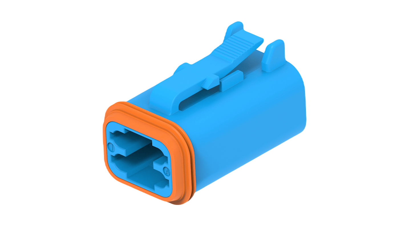 Conector de automoción TE Connectivity DT06-4S DT06-4S Hembra de 4 vías en 2 filas, 13A, terminación: Cable