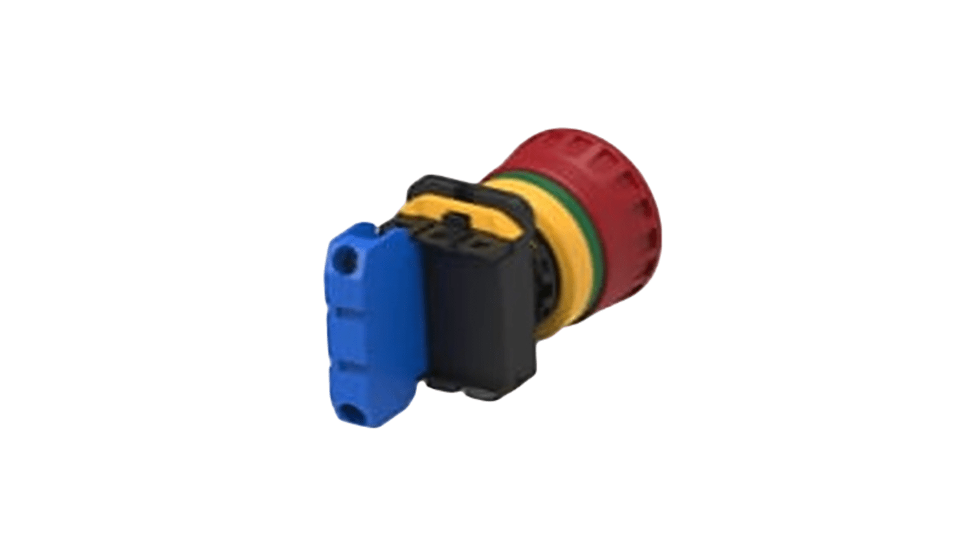 TE Connectivity Φ22.3mm急停按钮, 面板安装, 1 常开触点, 120V 交流, IP20、 IP65, 红色