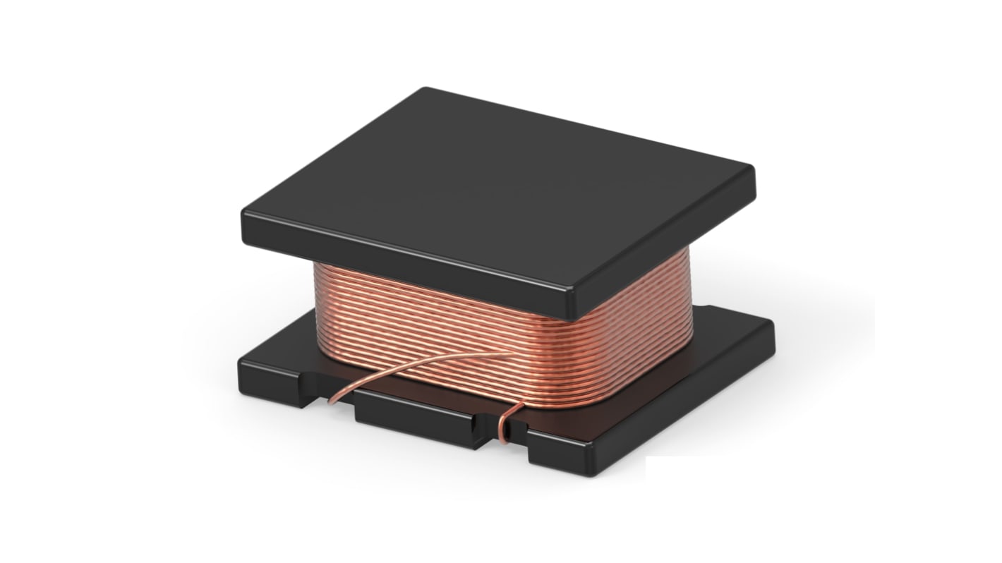 TE Connectivity, 3627, 3627 Unshielded Wire-wound SMD Inductor with a Ferrite Core, 10 μH 20% 750mA Idc
