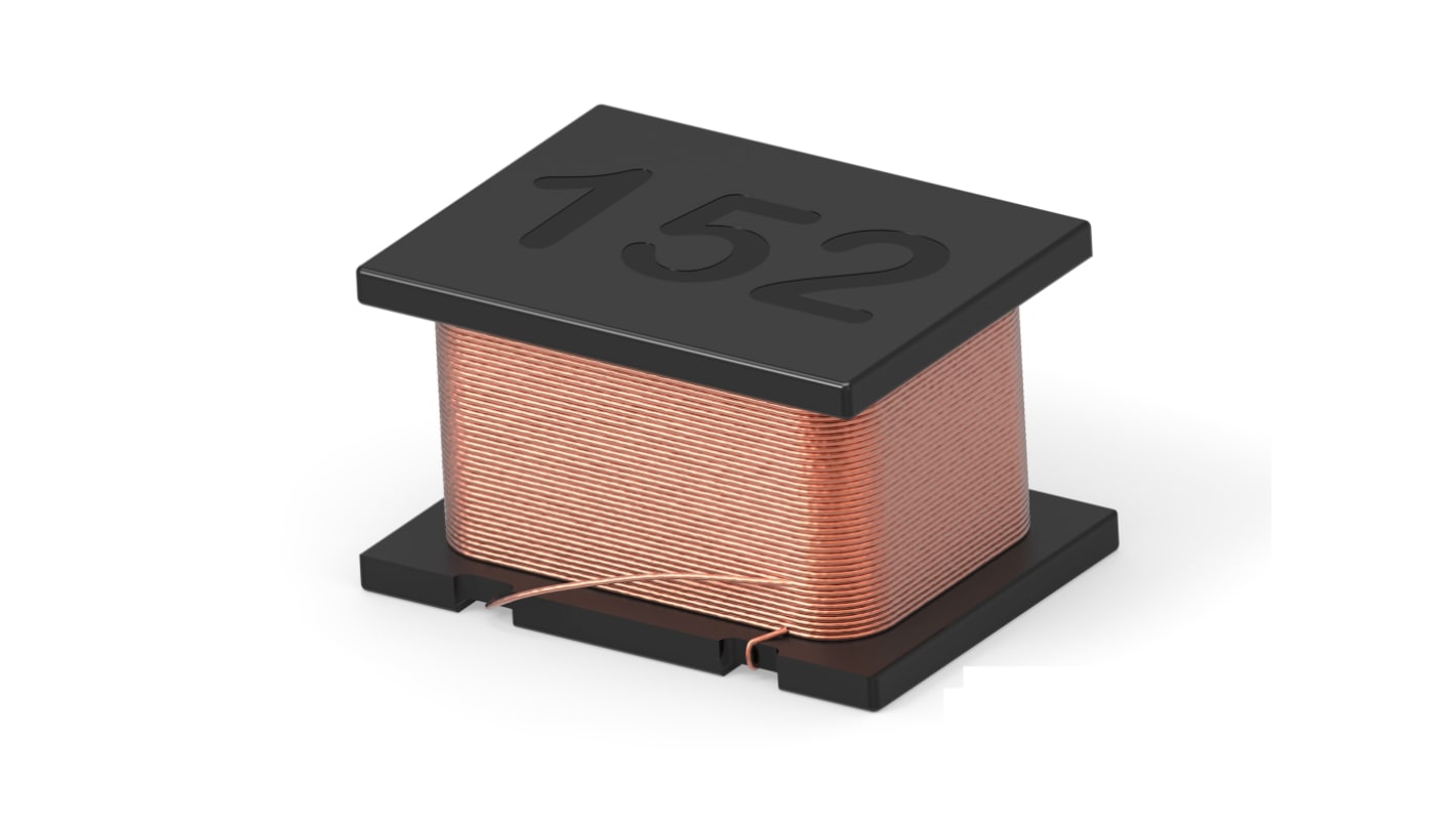 TE Connectivity, 3627, 3627 Unshielded Wire-wound SMD Inductor with a Ferrite Core, 100 μH 10% 160mA Idc