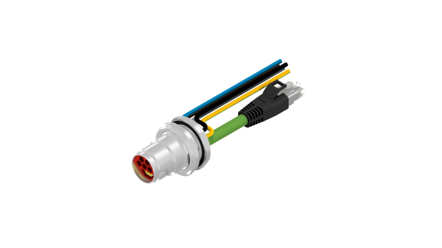 Amphenol CONEC Connector, 9 Contacts, Panel Mount, B17 Connector, Socket, Male and Female Contacts, IP65, IP67, 57-22