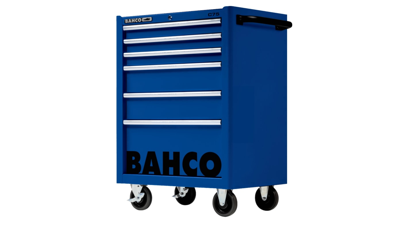 Carro de servicio Bahco con 6 niveles, dim. de plataforma 956 x 501 x 763mm, carga 30kg