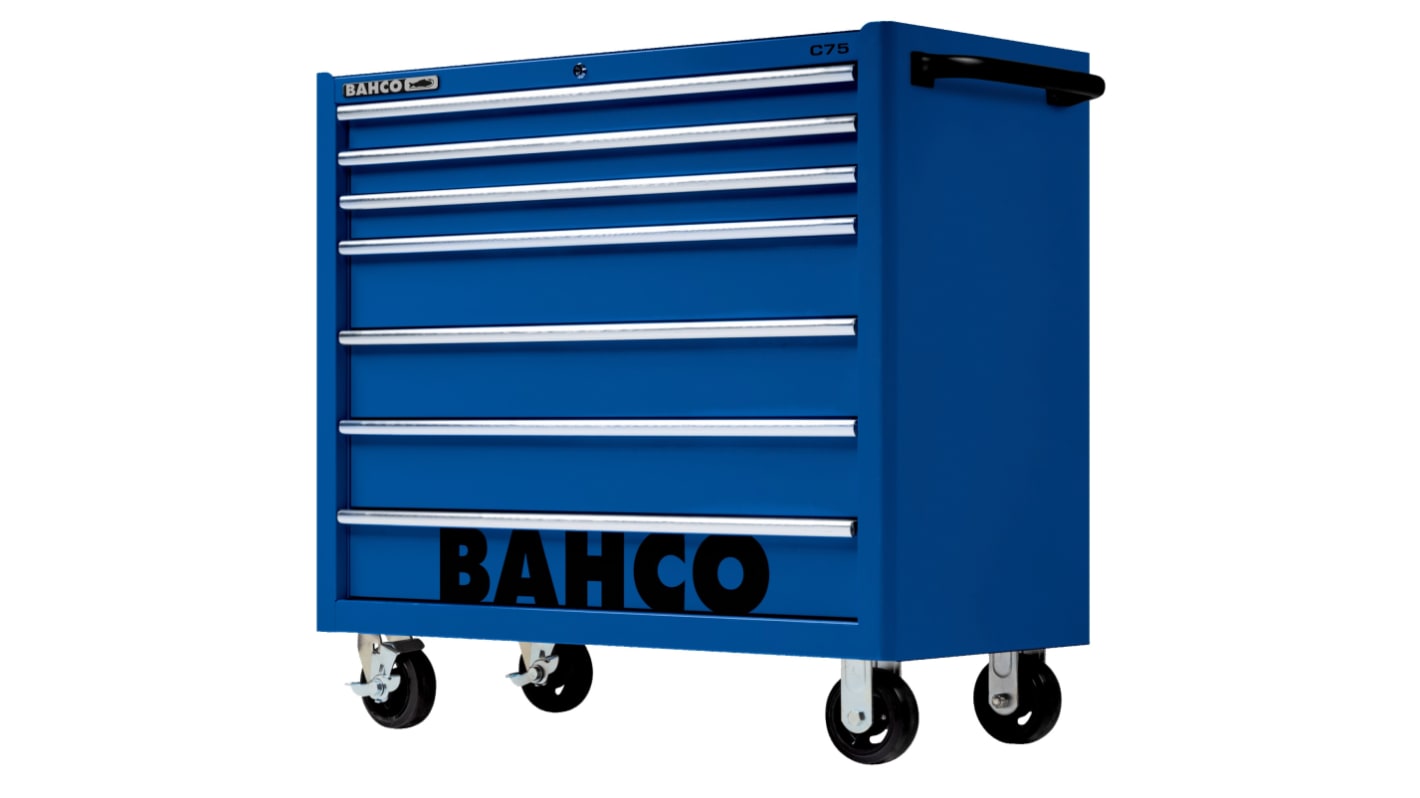 Carro de servicio Bahco con 7 niveles, dim. de plataforma 986 x 501 x 1100mm, carga 30kg