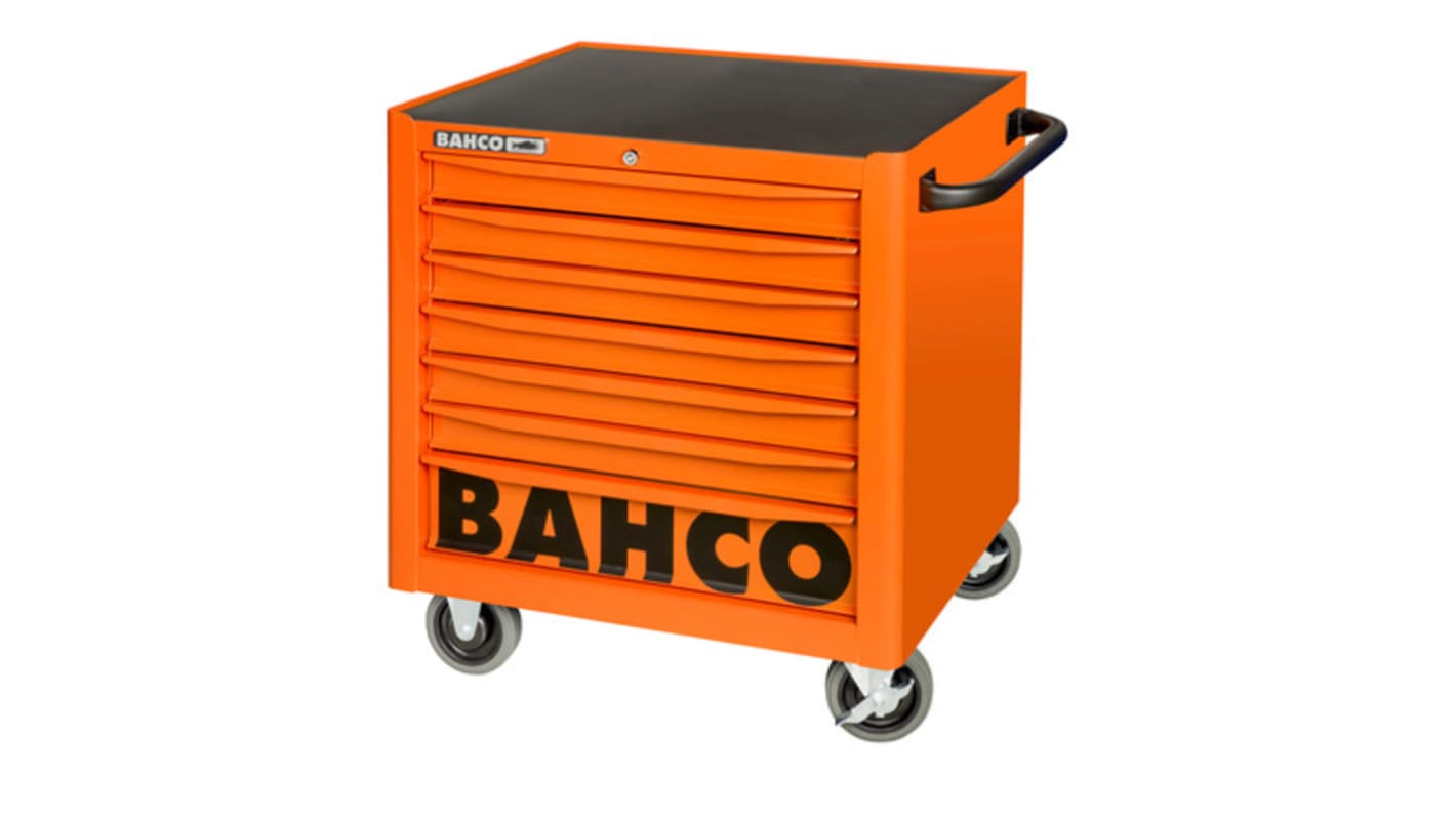 Carro de servicio Bahco con 7 niveles, dim. de plataforma 755 x 501 x 760mm, carga 30kg