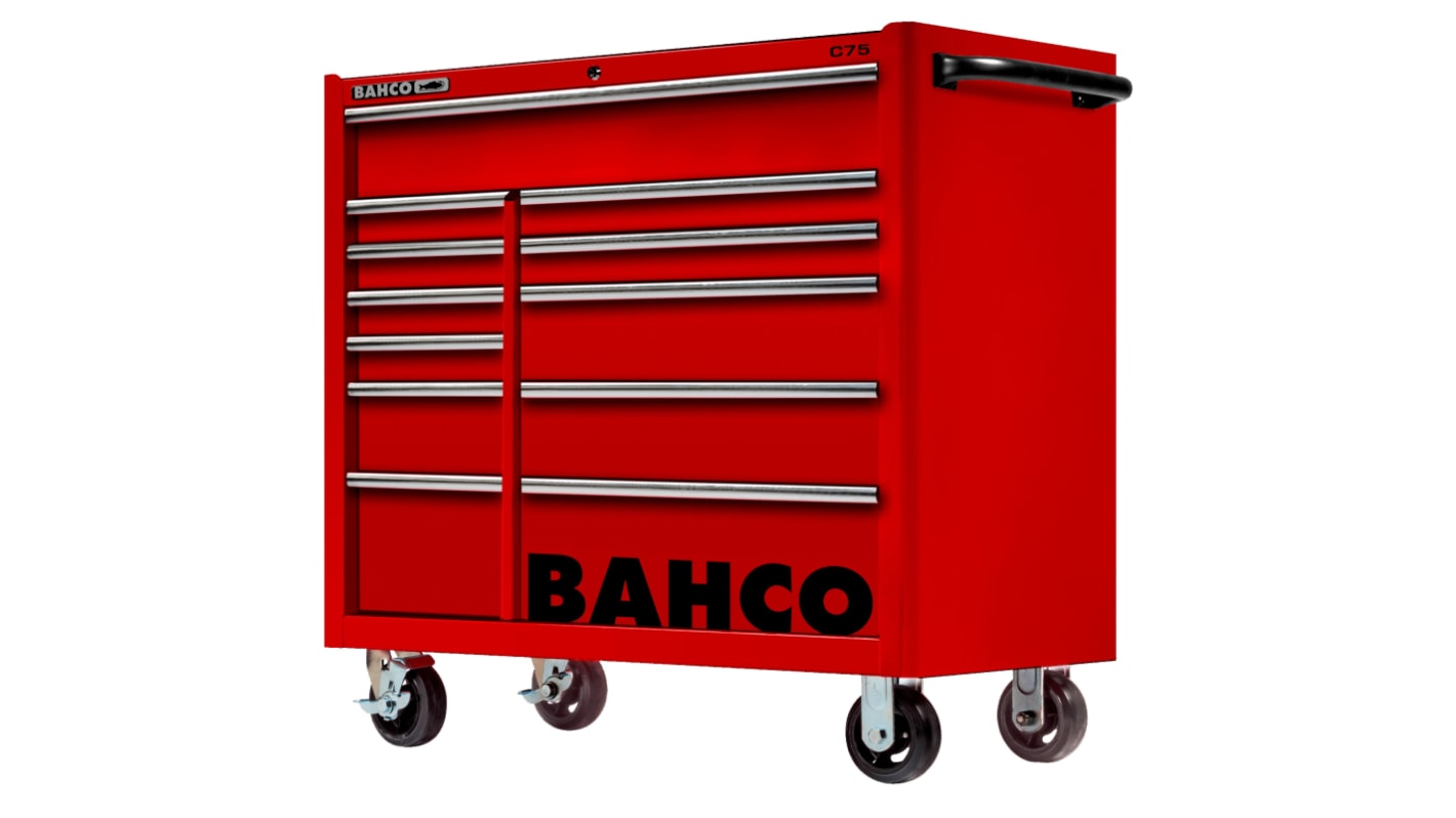Carro de servicio Bahco con 12 niveles, dim. de plataforma 986 x 501 x 1100mm, carga 45kg