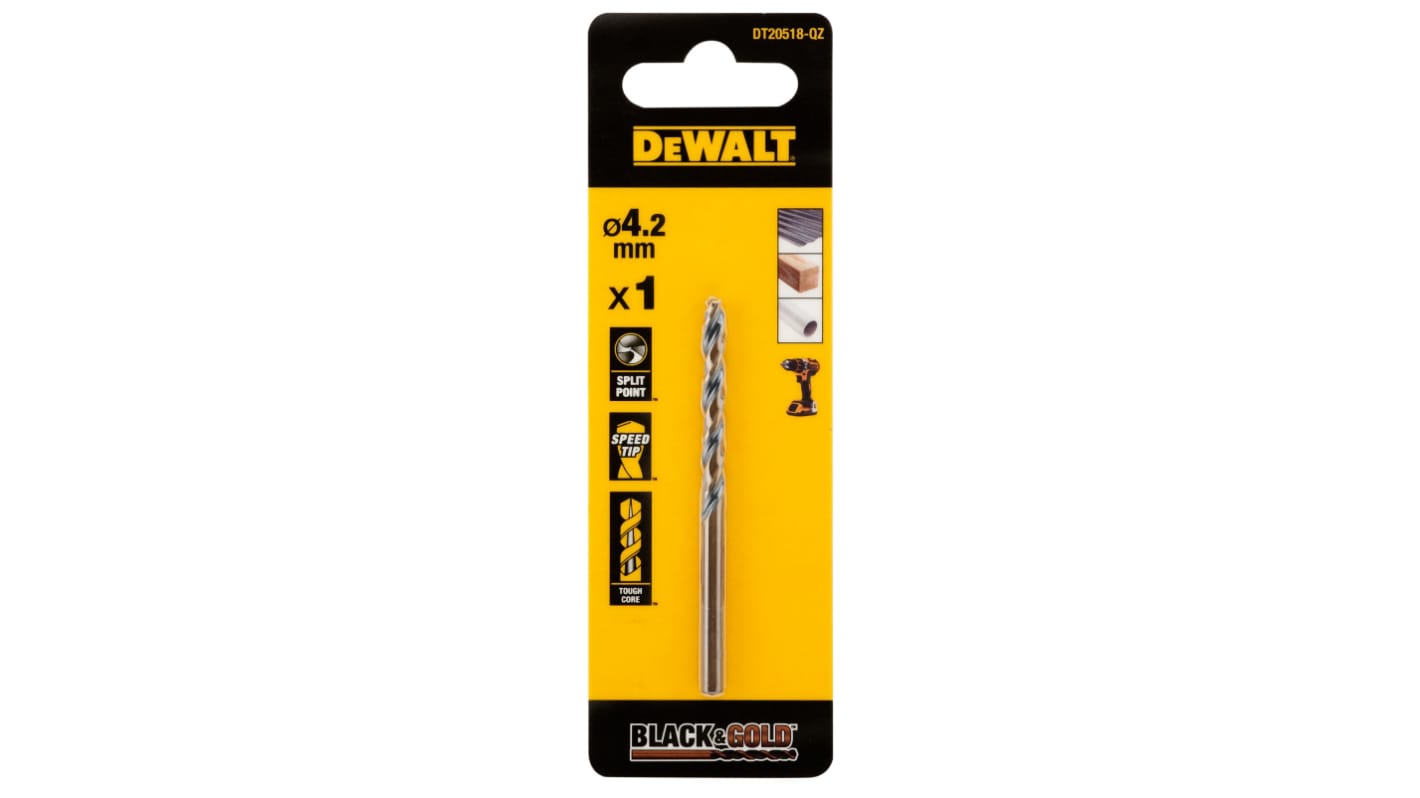 Punta elicoidale DeWALT, HSS, Ø 4.2mm