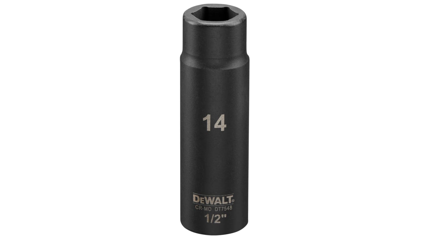 DeWALT 14mm, 1/2 Drive Impact Socket, 78 mm length