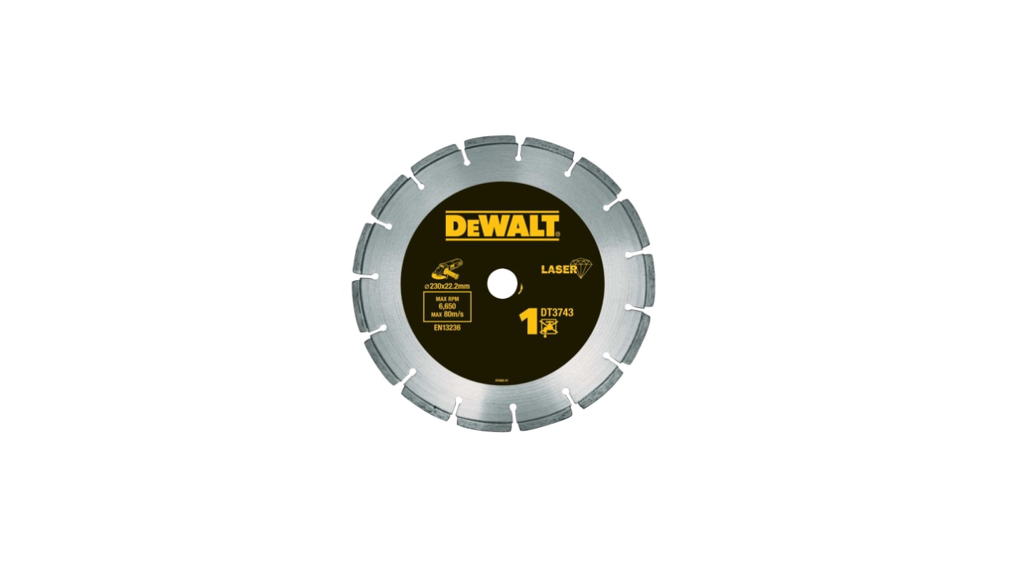 DeWALT DT37 Diamond Cutting Disc, 230mm, 1 in pack