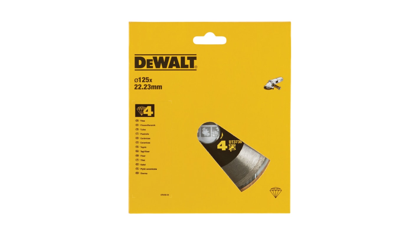 Disco de corte de Diamante DeWALT DT37, Ø 125mm x 22.2mm