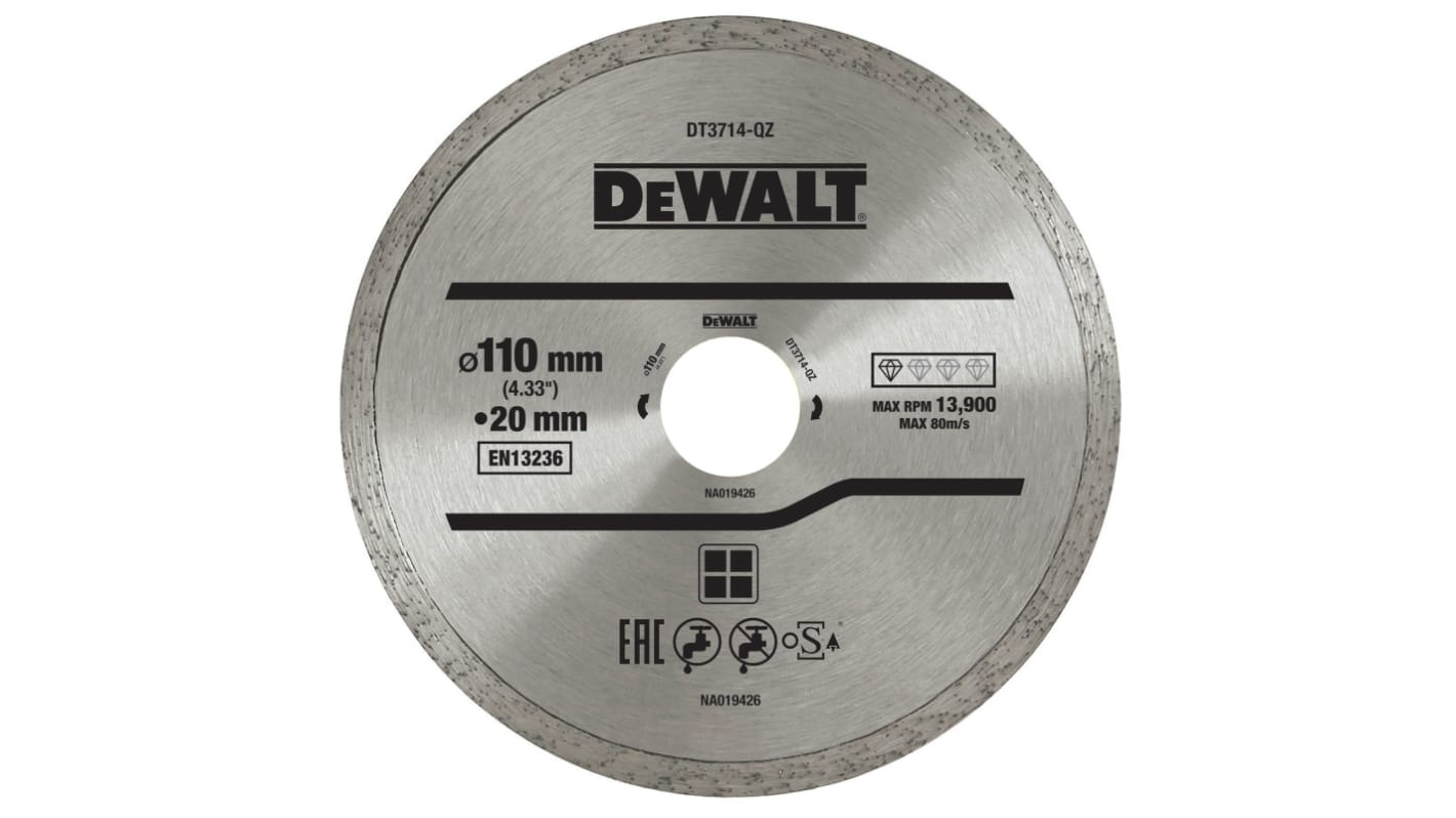 DeWALT DT3714-QZ Diamond Cutting Wheel, 110mm Diameter