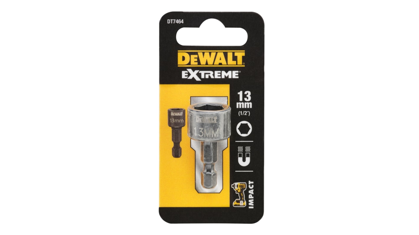 DeWALT Hexagon Nut Driver, 13 mm Tip, 35 mm Overall