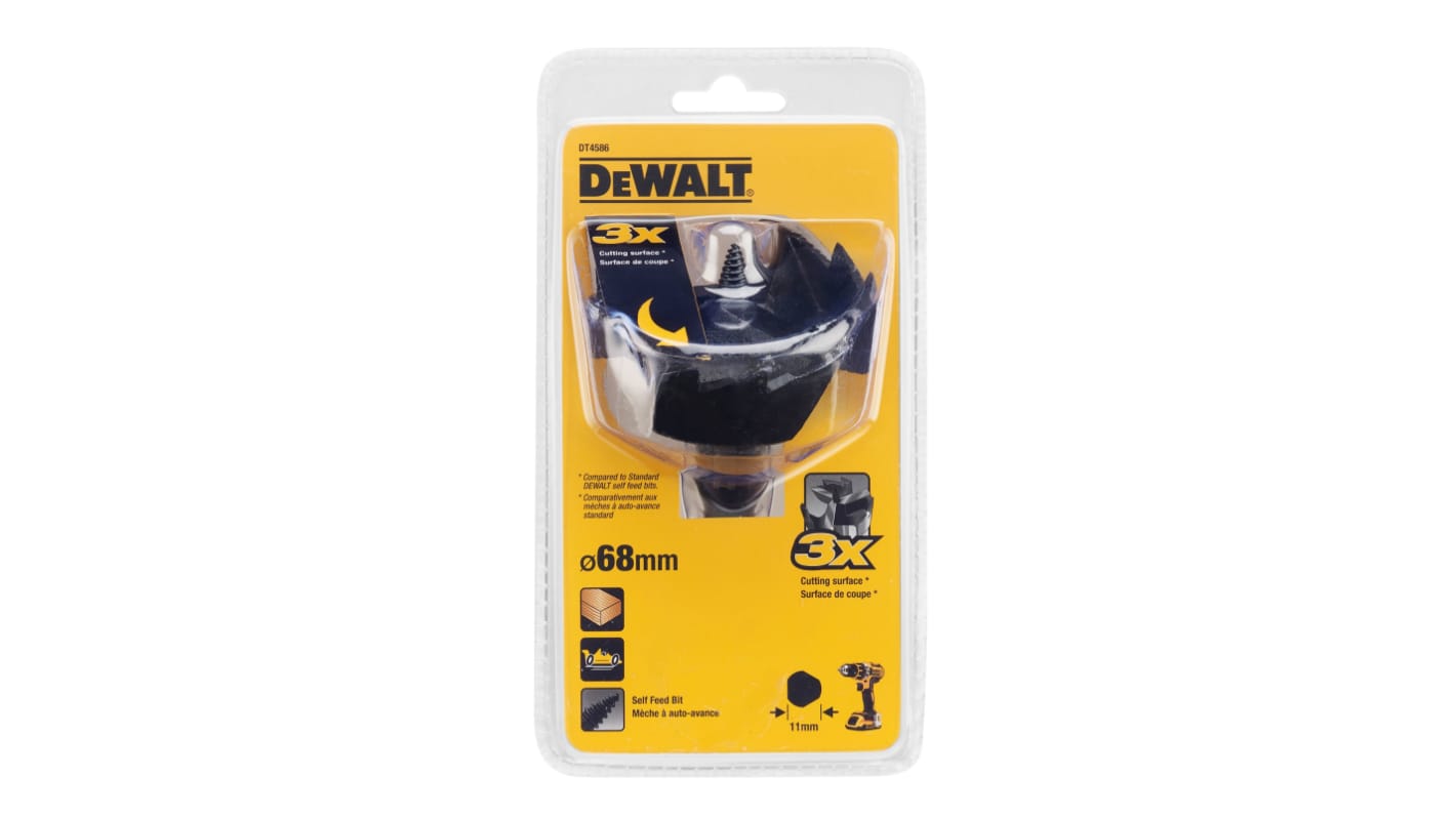 DeWALT DT458 Series Wood Drill Bit for Wood, 68mm Diameter