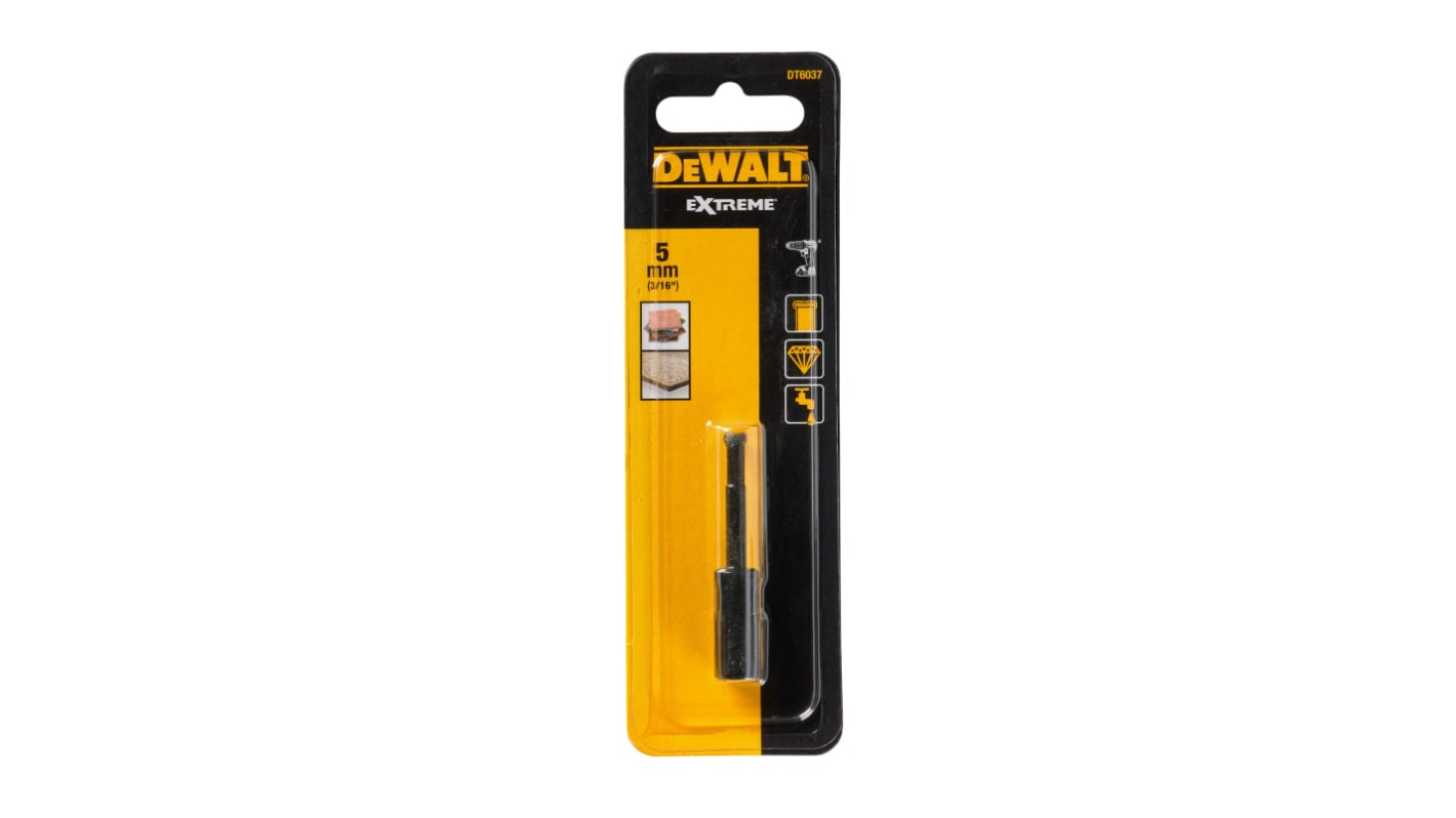 DeWALT DT603 Series Diamond Tipped Tile Drill Bit for Tiles, 5mm Diameter