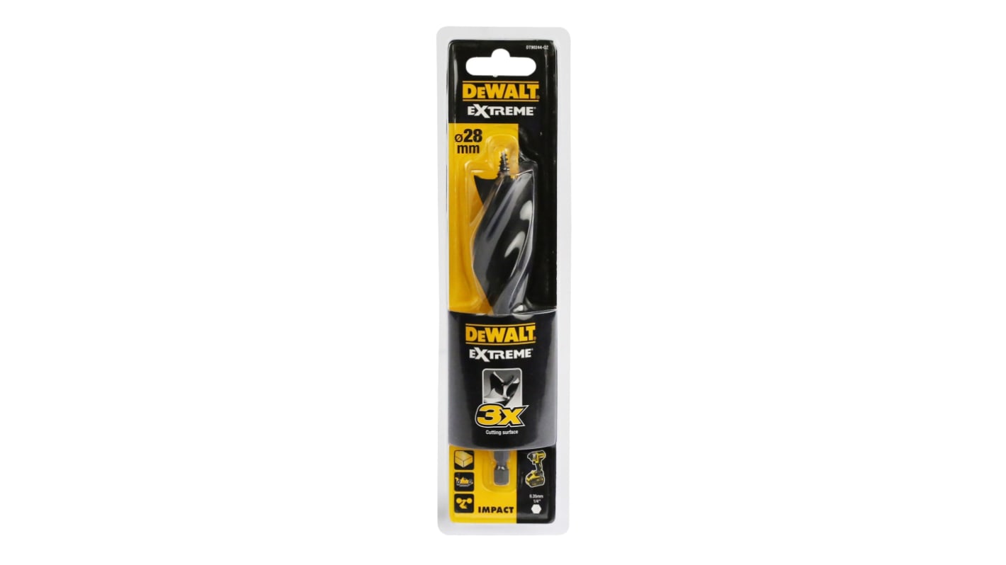 DeWALT DT902 Series Wood Drill Bit for Wood, 28mm Diameter, 152 mm Overall