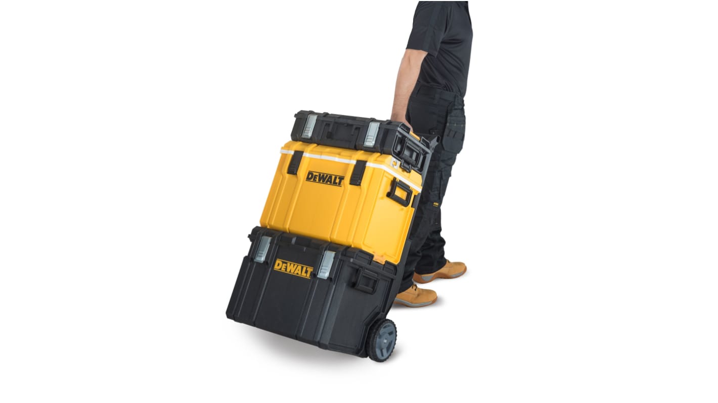 DeWALT 25.5L Yellow PUR Foam Medium Storage Box, 408mm x 550mm x 336mm
