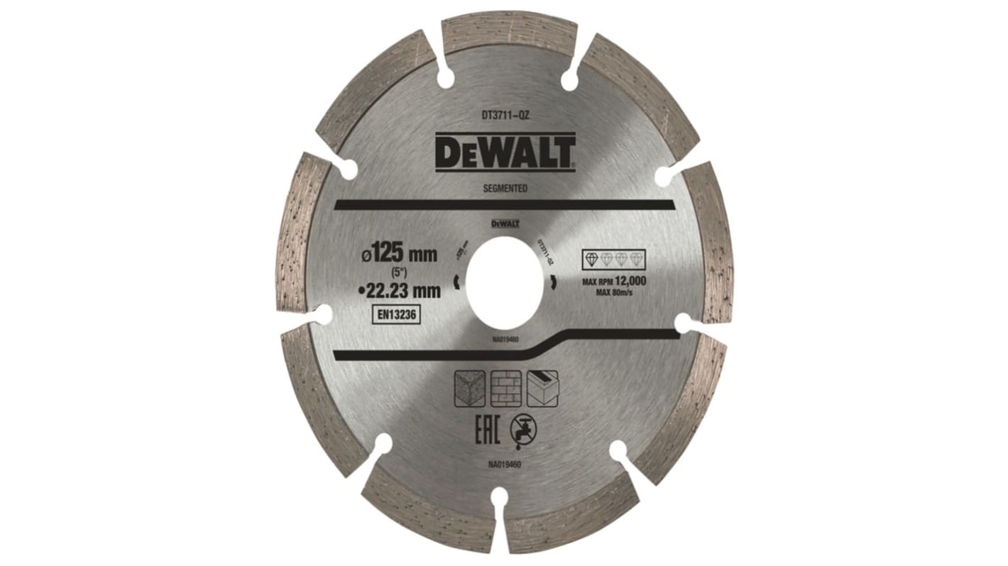 DeWALT DT3711-QZ Diamond Cutting Wheel, 125mm Diameter
