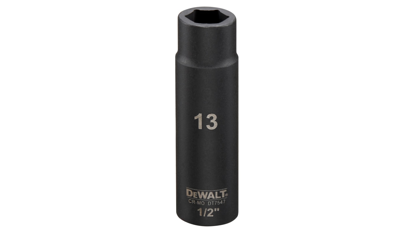 DeWALT 13mm, 1/2 Drive Impact Socket, 78 mm length
