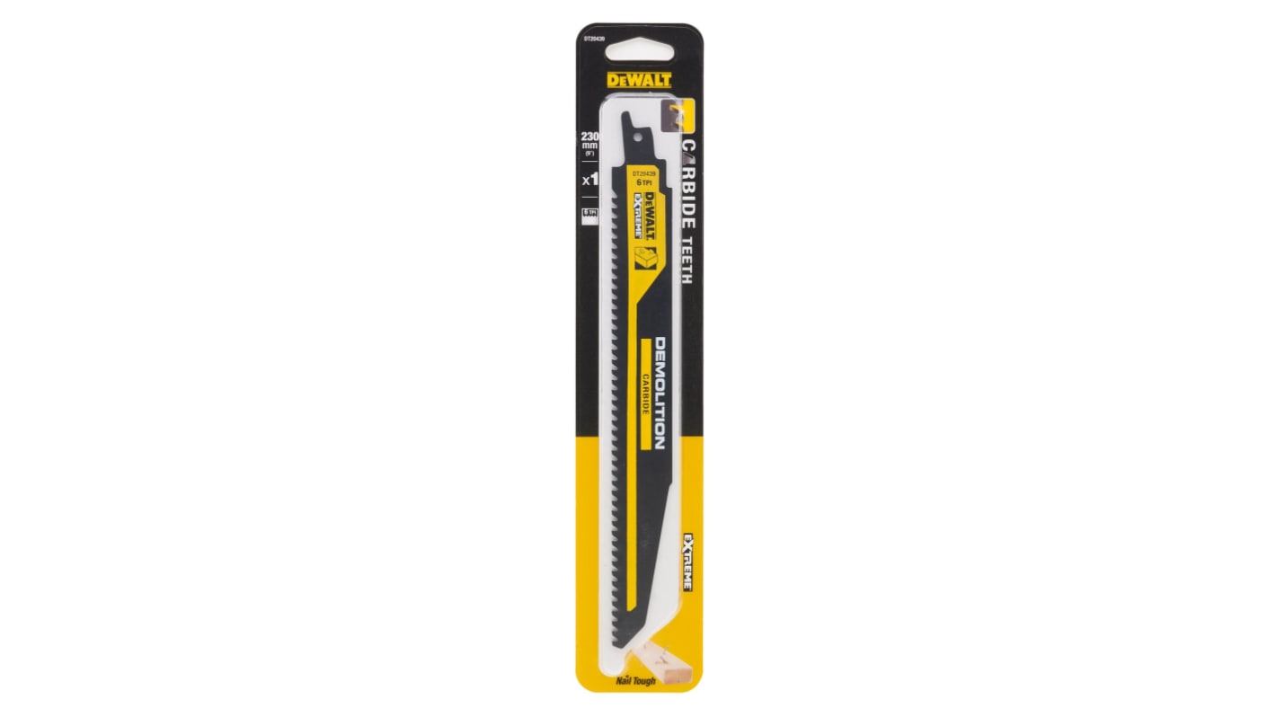 DeWALT Wood 230mm Cutting Length Reciprocating Saw Blade, Pack of 1