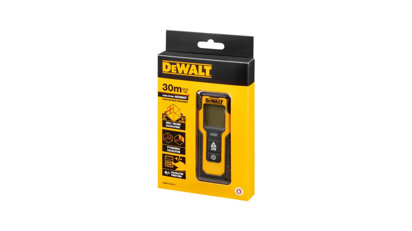 Misuratore di distanza DeWALT DWHT77100-XJ, 30m, precisione ±3 mm