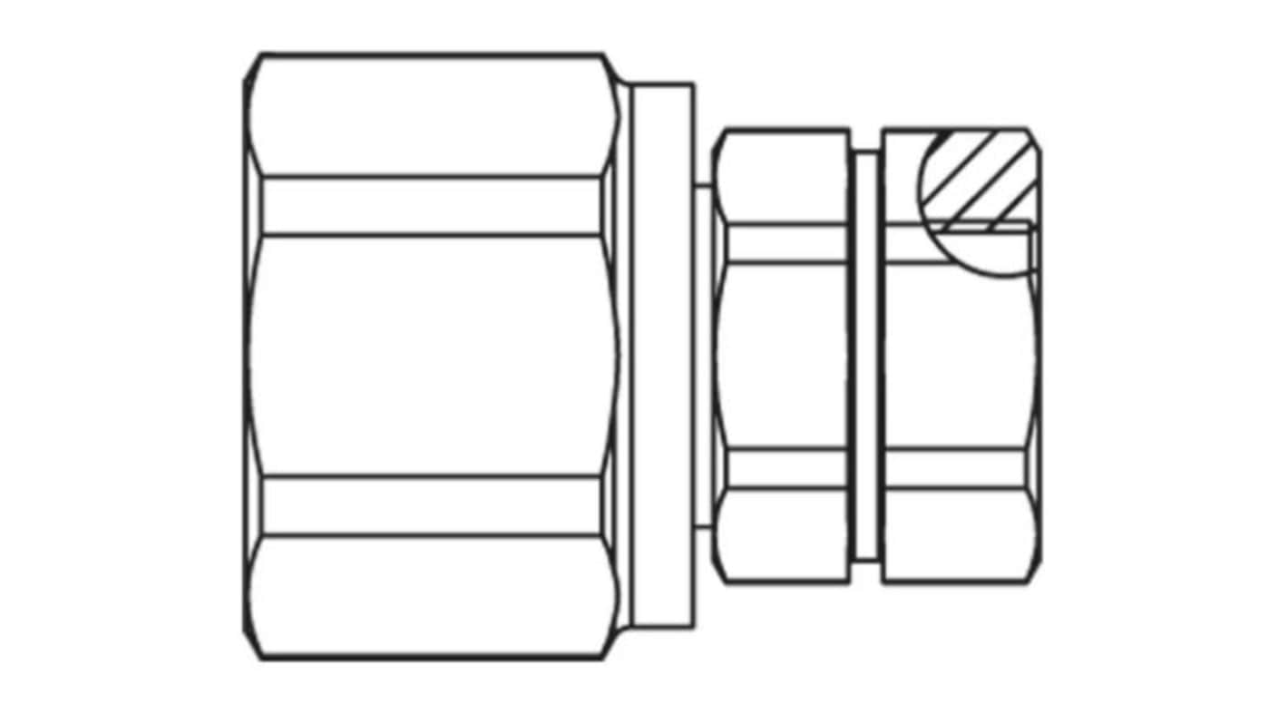 Parker Steel Male Hydraulic Quick Connect Coupling, BSP 3/4 Female