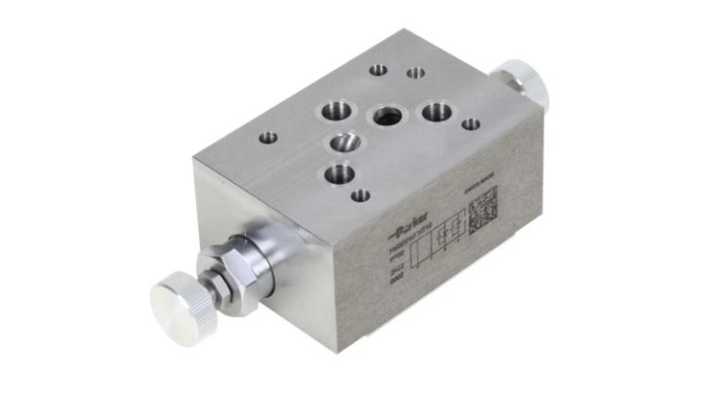 Parker Steel Single Surface Mounting, Hydraulic Check Valve, FM2DDSVHT, NG06, 80L/min, 0.5bar Cracking Pressure