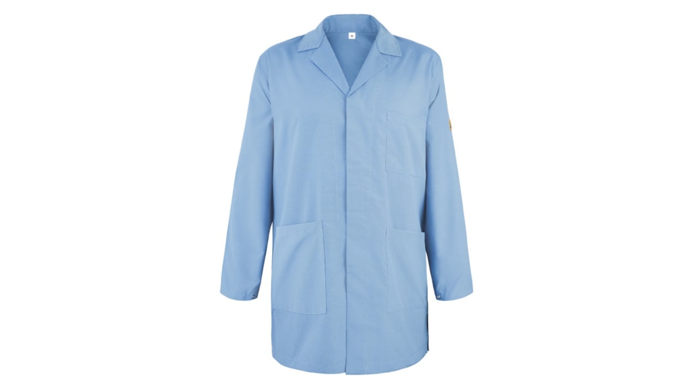 Blouse de laboratoire EUROSTAT, Unisexe, Bleu clair, taille L, Réutilisable