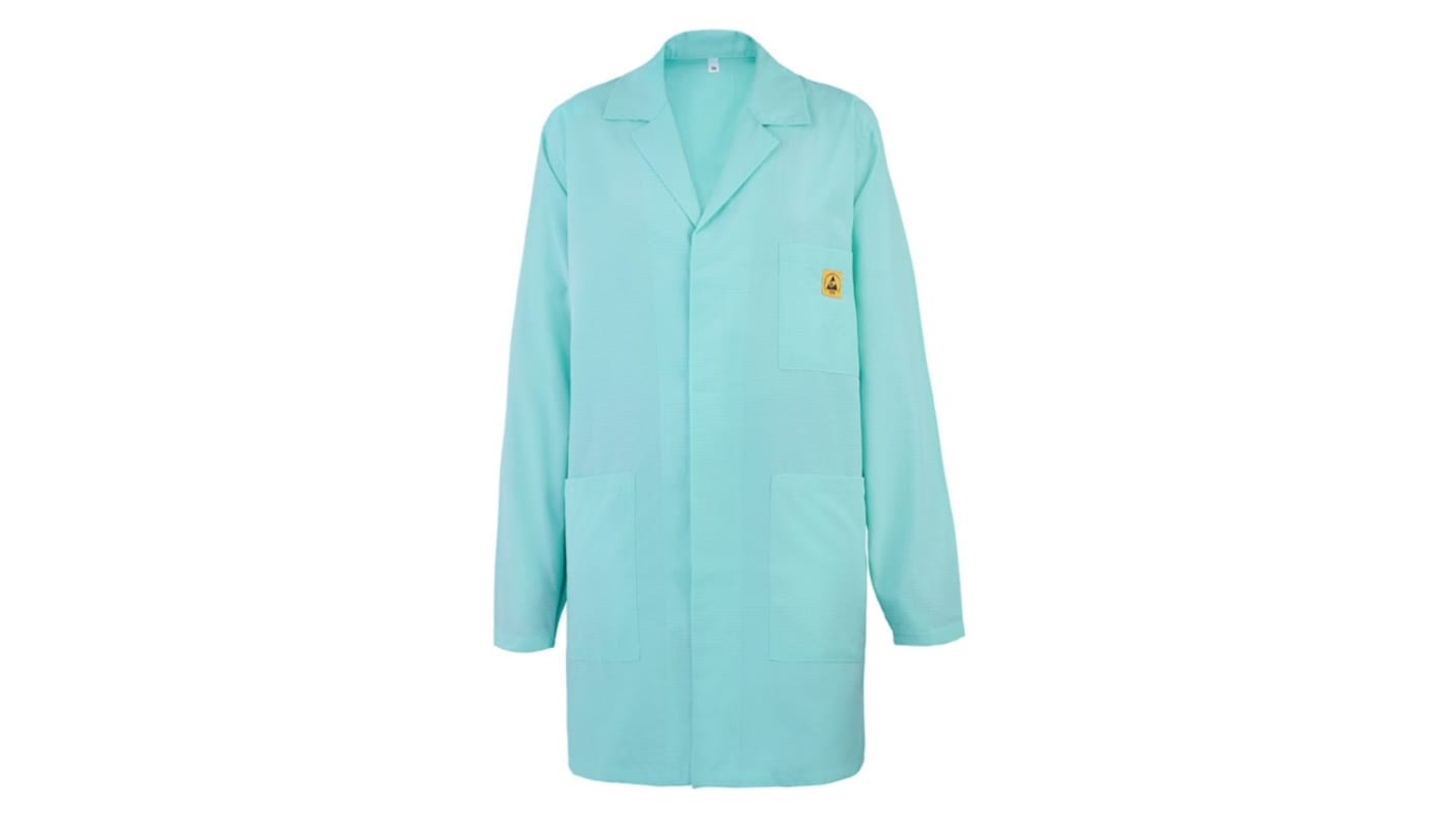 Blouse de laboratoire EUROSTAT, Unisexe, Vert, taille L, Réutilisable