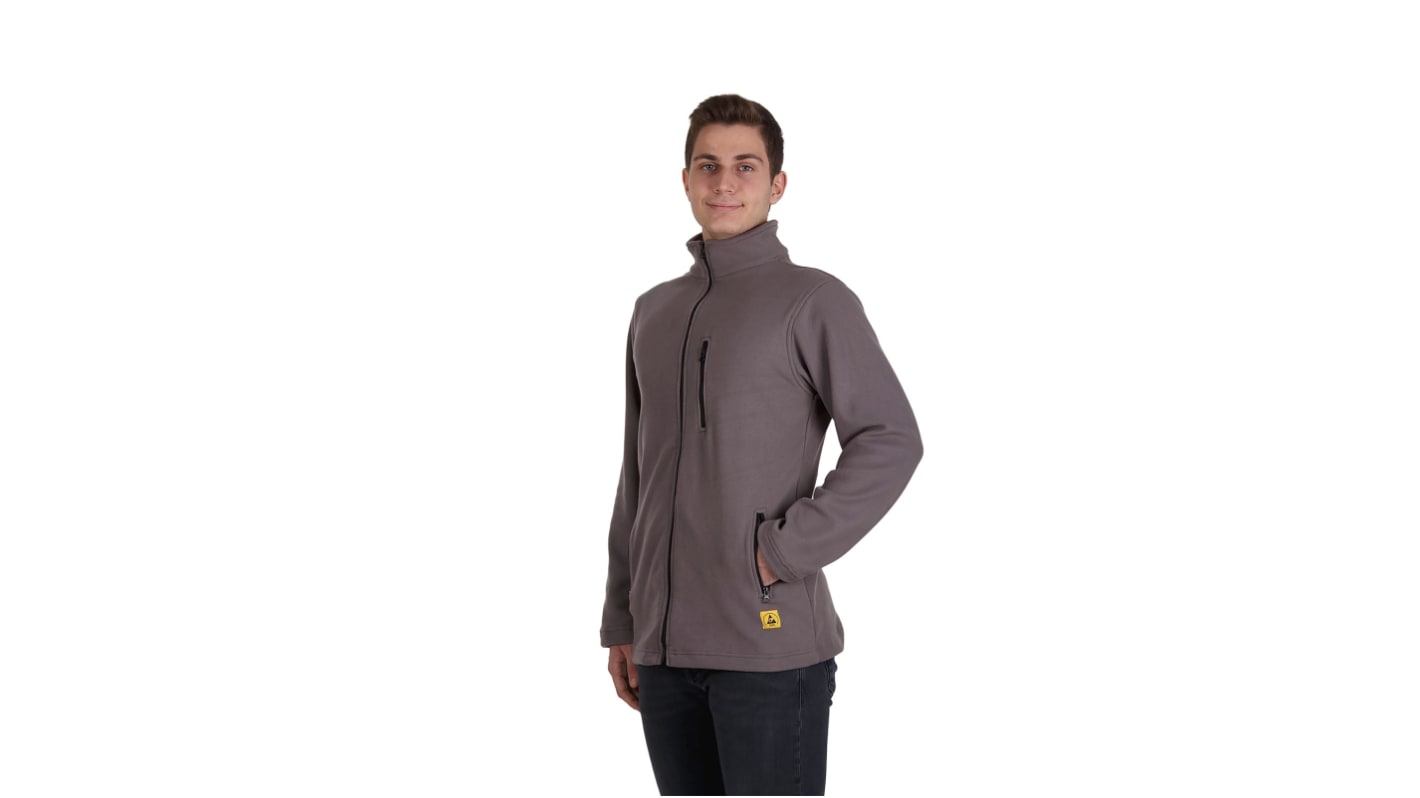 EUROSTAT 51-761-14 Grey 2% Antistatic Fibers, 98% Micro Polyester Fleece Jacket M