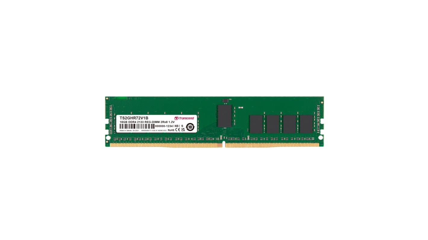 Transcend 16 GB DDR4 Server RAM, 2133Mbit/s, RDIMM, 1.2V