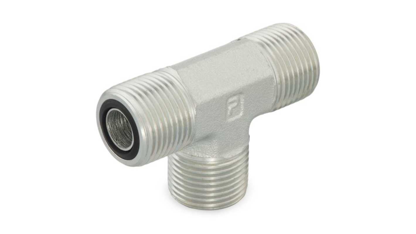 Parker Hydraulic Union Tee Compression Tube Fitting Male O-Ring Face Seal to 1-1/4 Male