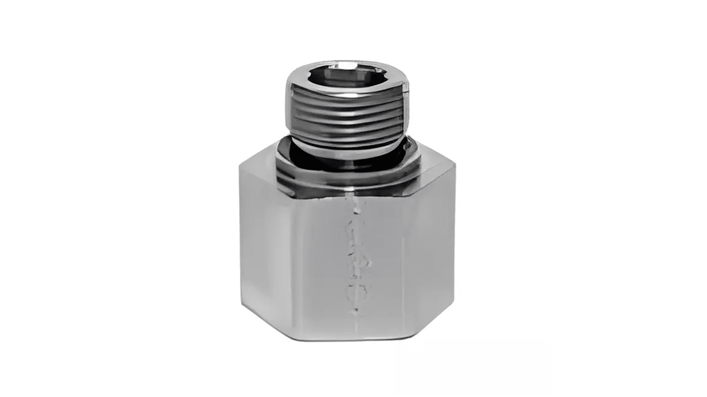 Riduttore filettato dritto idraulico Parker, connettore A: BSPP 1/2 maschio, B: G 1-1/4, in Acciaio