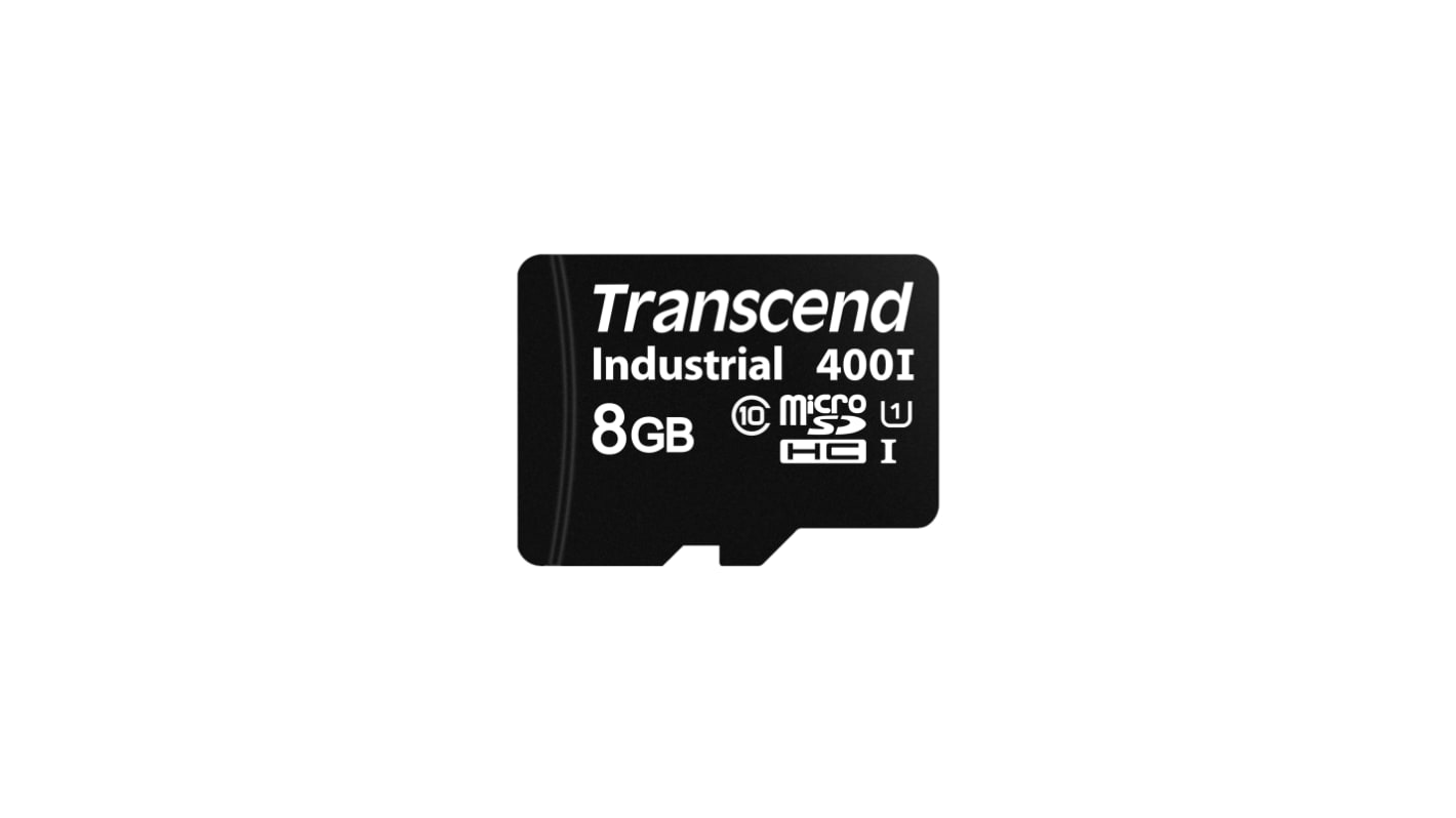 Transcend 8 GB Industrial MicroSDHC, MicroSDXC Micro SD Card, UHS-I