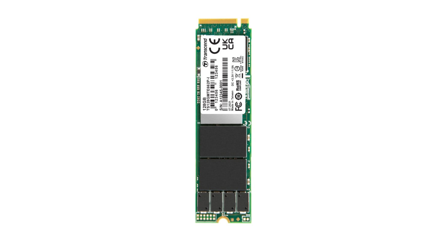 Transcend TS128GMTE662P-I M.2 2280 128 GB Internal SSD Hard Drive