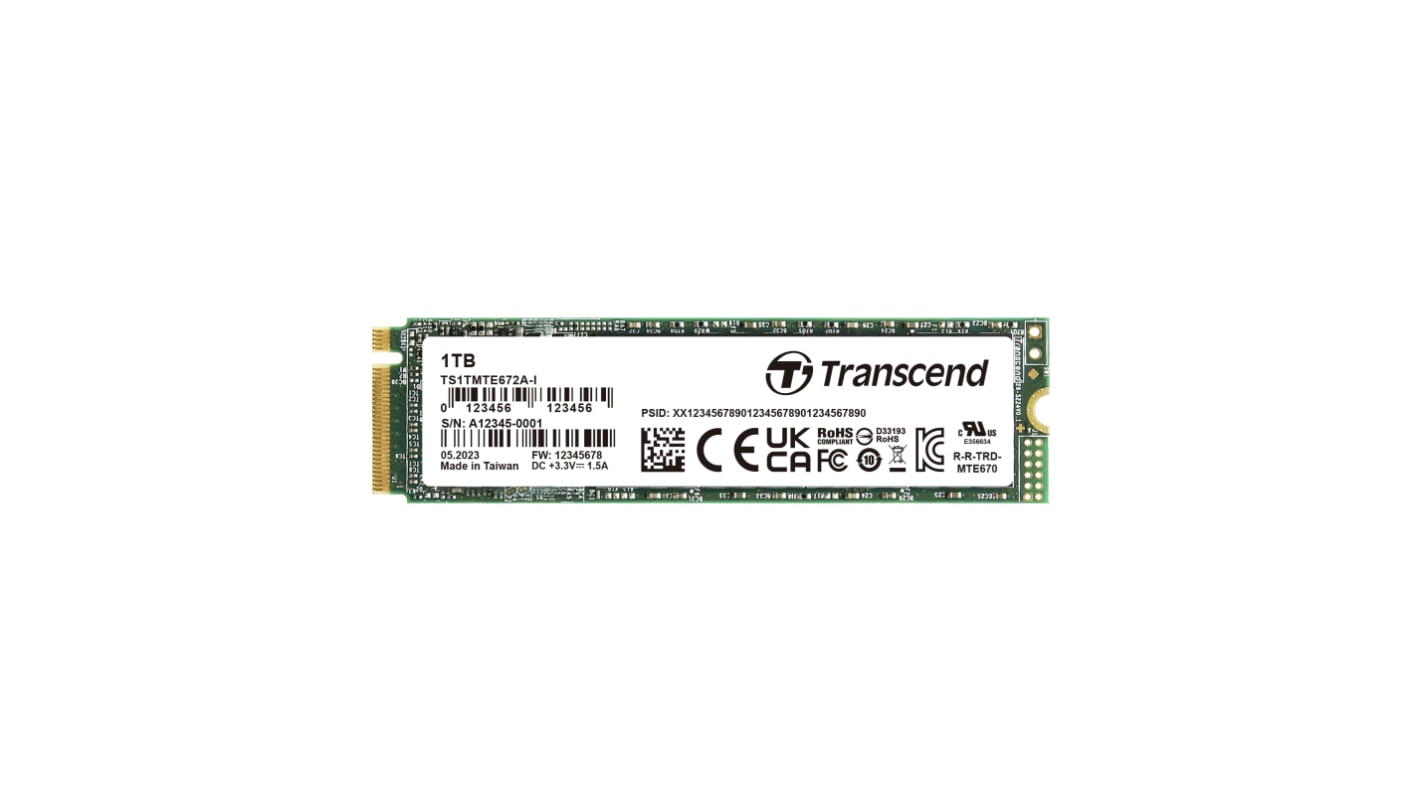 Transcend TS1TMTE672A-I M.2 2280 1 TB Internal SSD Hard Drive