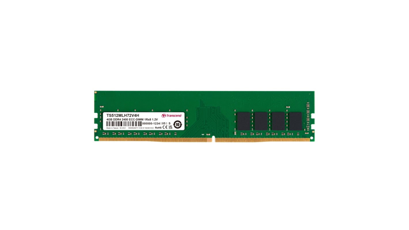 Transcend 4 GB DDR4 Desktop, Server RAM, 2400Mbit/s, DIMM, 1.2V
