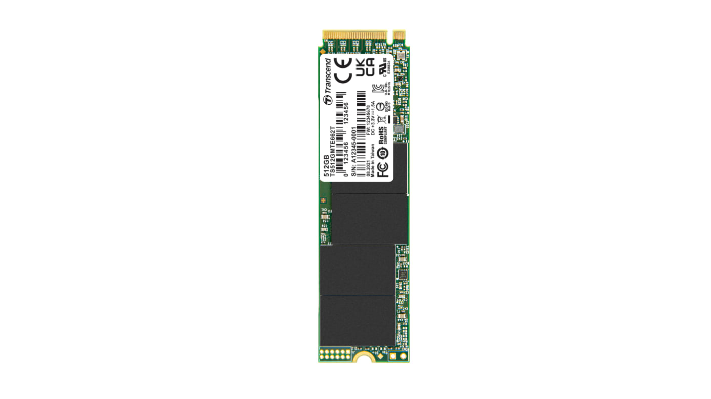 Transcend TS512GMTE662T M.2 TYPE 2280-D2-M 512 GB Internal SSD Hard Drive