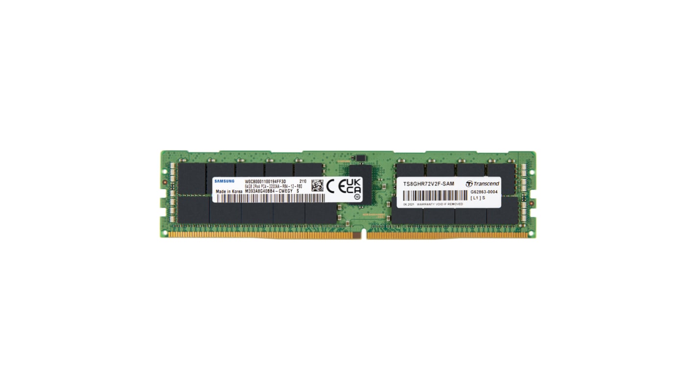 Transcend 服务器内存, 64GB, DDR4, 3200Mbit/s, RDIMM插槽